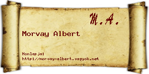 Morvay Albert névjegykártya